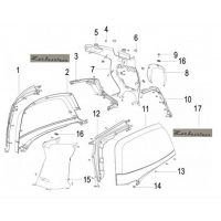Todos los recambios originales de Keeway para el carenado lateral de la Zahara 125 EU4 2018.